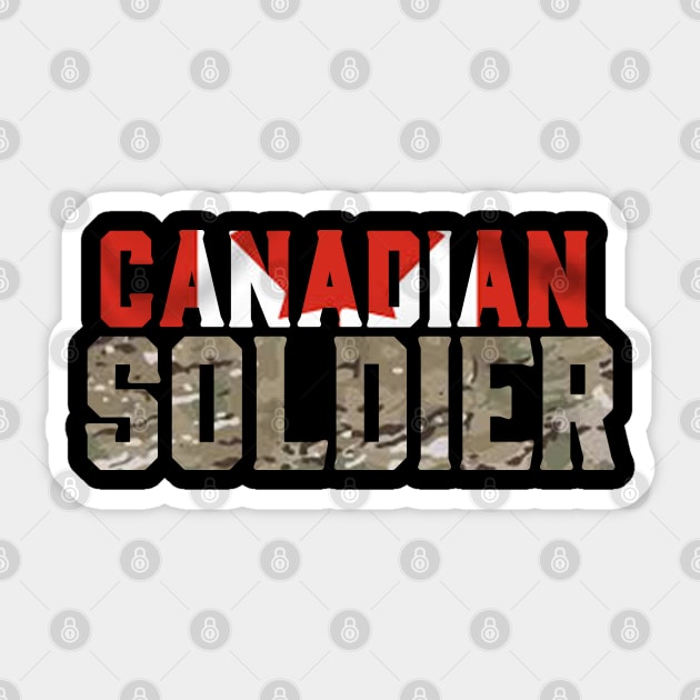 Canadian Soldier Sticker by Proway Design